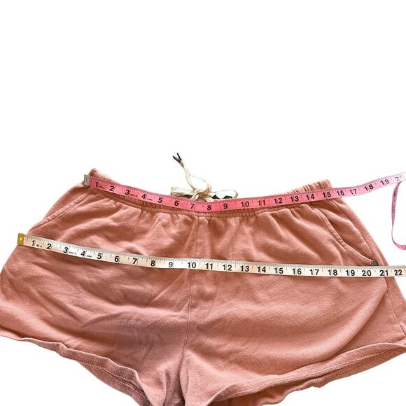 Vuori Sunnyside Pull On Cotton Drawstring Relaxed Mini Shorts Burnt Clay Large - Picture 9 of 15